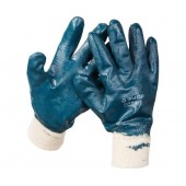 Перчатки ЗУБР рабочие с манжетой, с полным нитриловым покрытием, размер XL